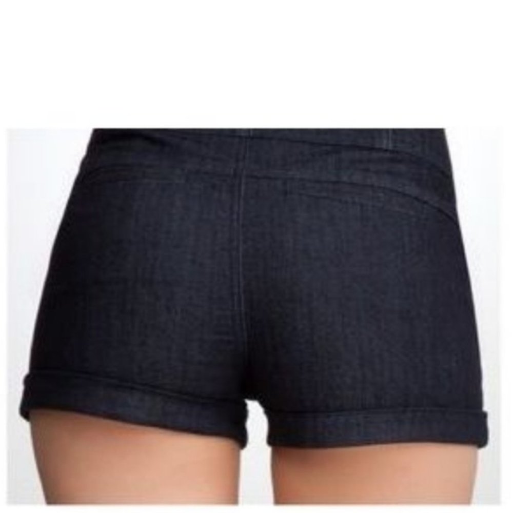 Bebe sport jean shorts with belt dark blue SZ 4